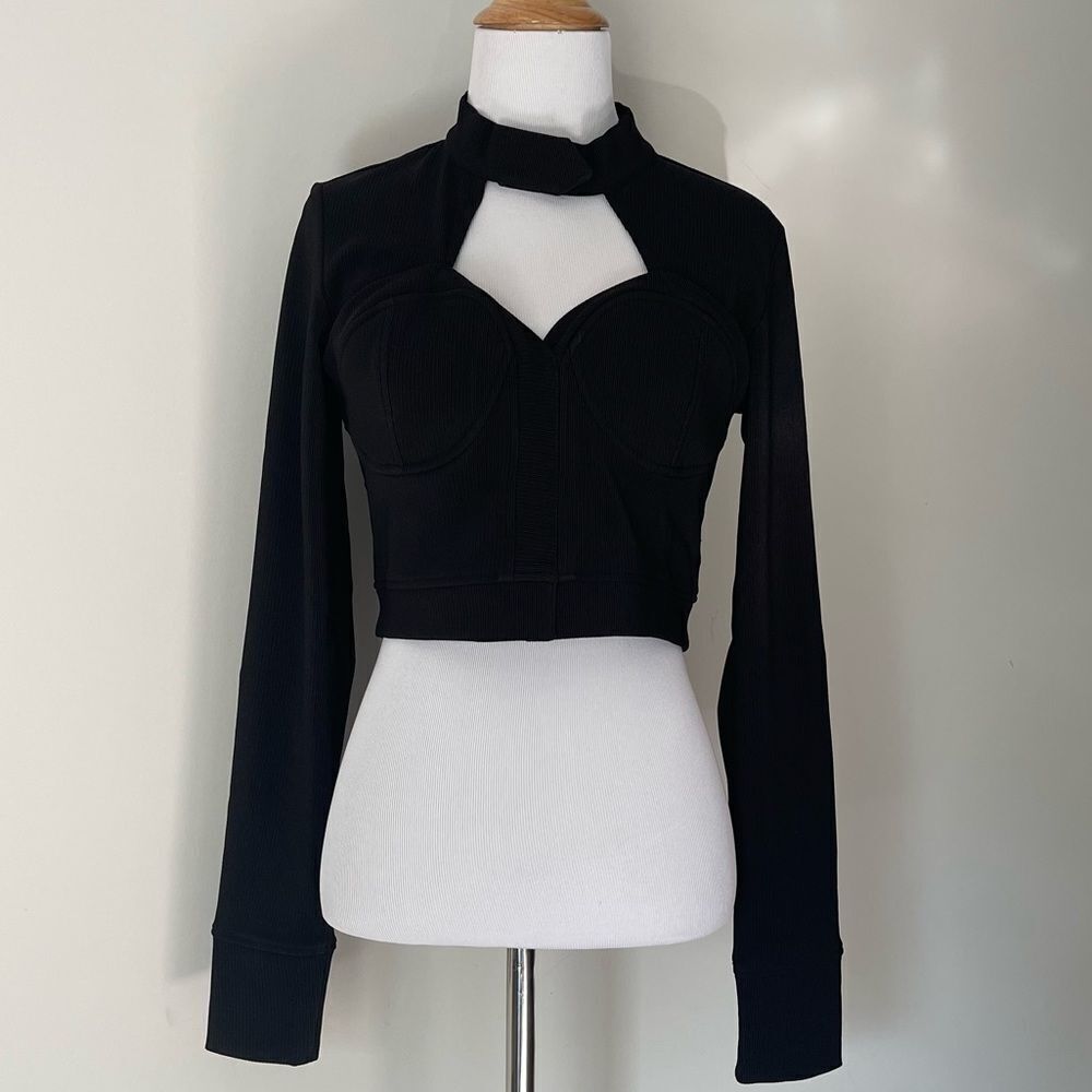 Peacebird Black long sleeve Bustier